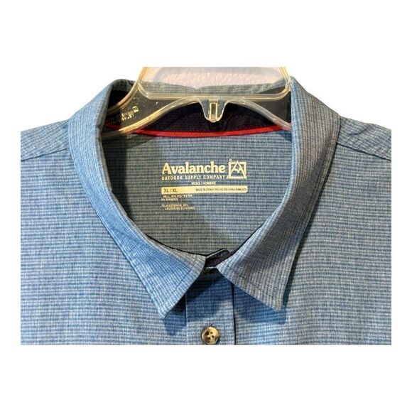 Avalanche Shirt Men’s Outdoor Button Up Blue White XL - Picture 4 of 12